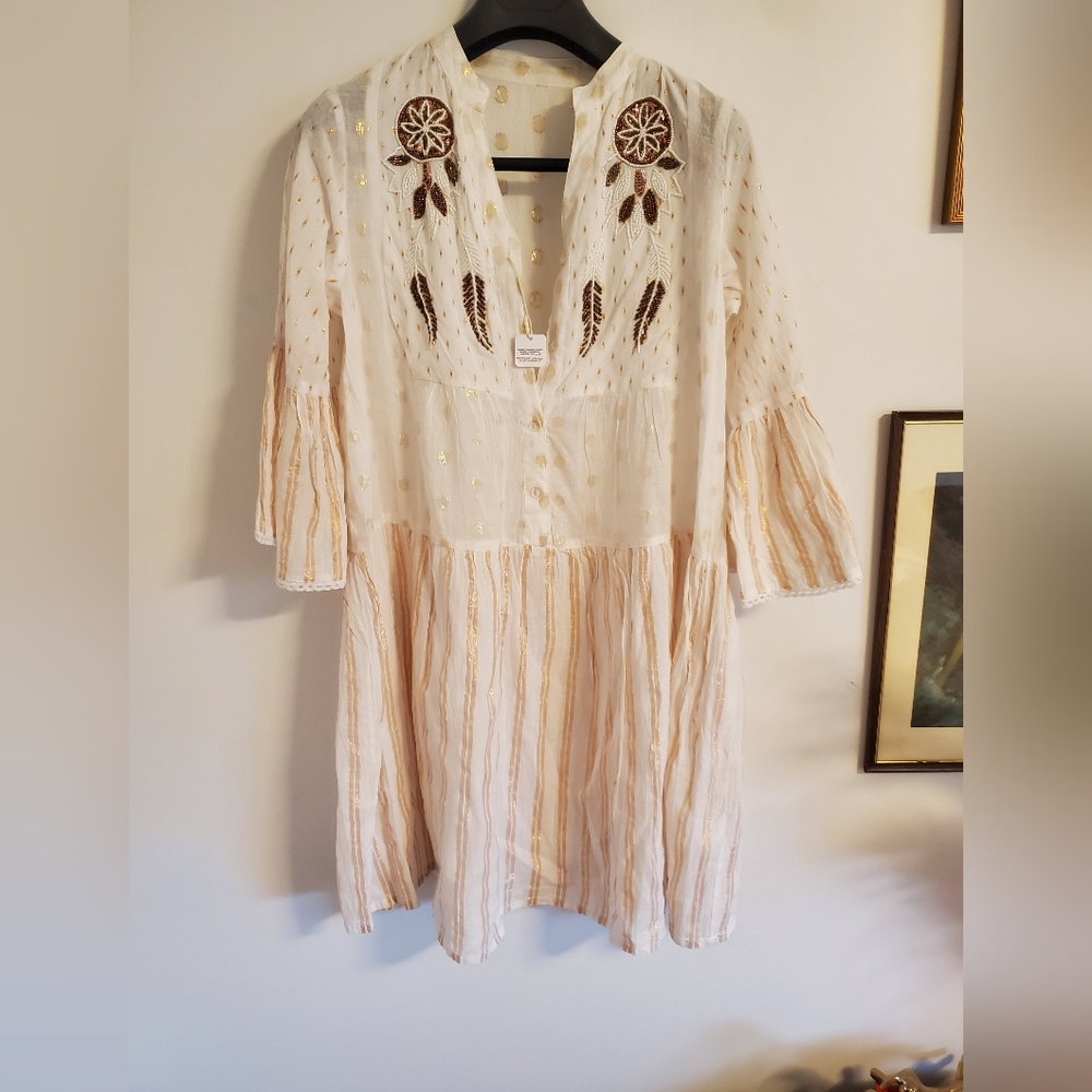 NWT Beaded Tunic Dress